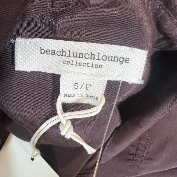 Beach lunch lounge Anthropologie Kimberly Top Women Shirt Small Brown Buttons - Picture 4 of 10